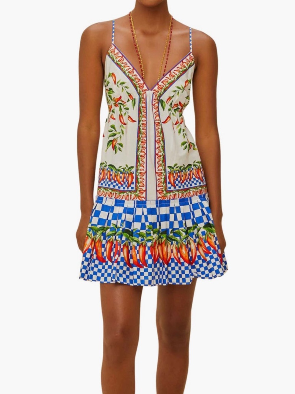 FARM Rio Picnic Peppers Ainika Organic Cotton Minidress NWT Size XS
